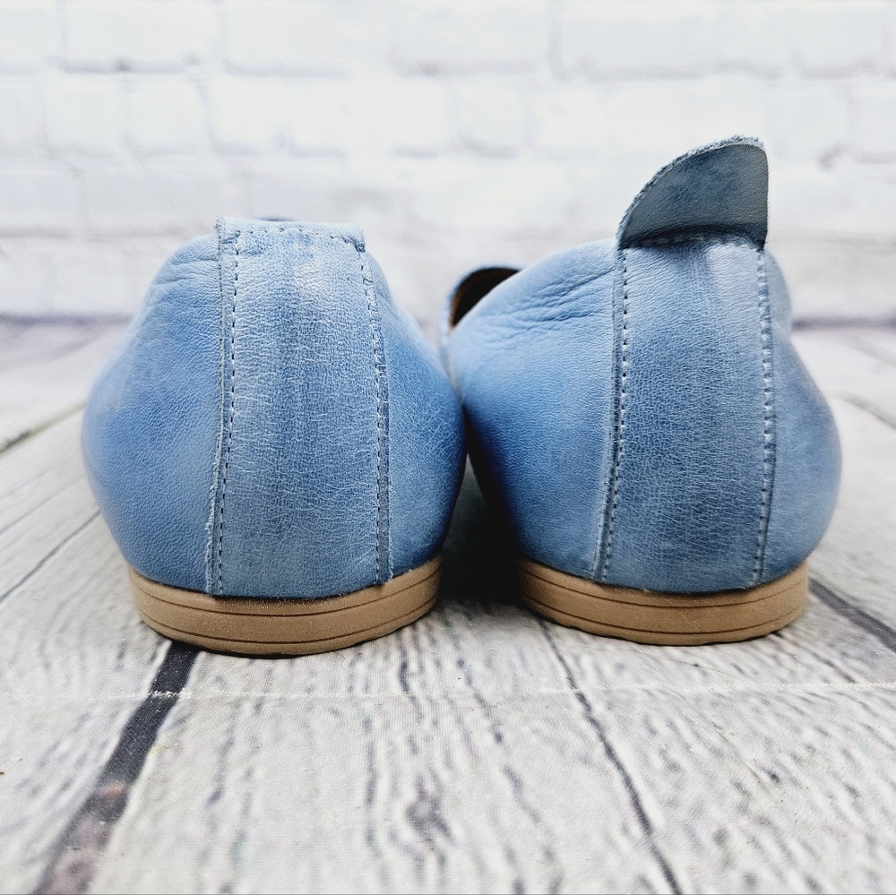 Bueno Light Blue Leather Ballet Flats. Size 38. - Picture 6 of 10